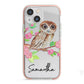 Personalised Owl iPhone 13 Mini TPU Impact Case with Pink Edges