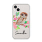 Personalised Owl iPhone 14 Plus Clear Tough Case Starlight