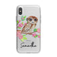 Personalised Owl iPhone X Bumper Case on Silver iPhone Alternative Image 1