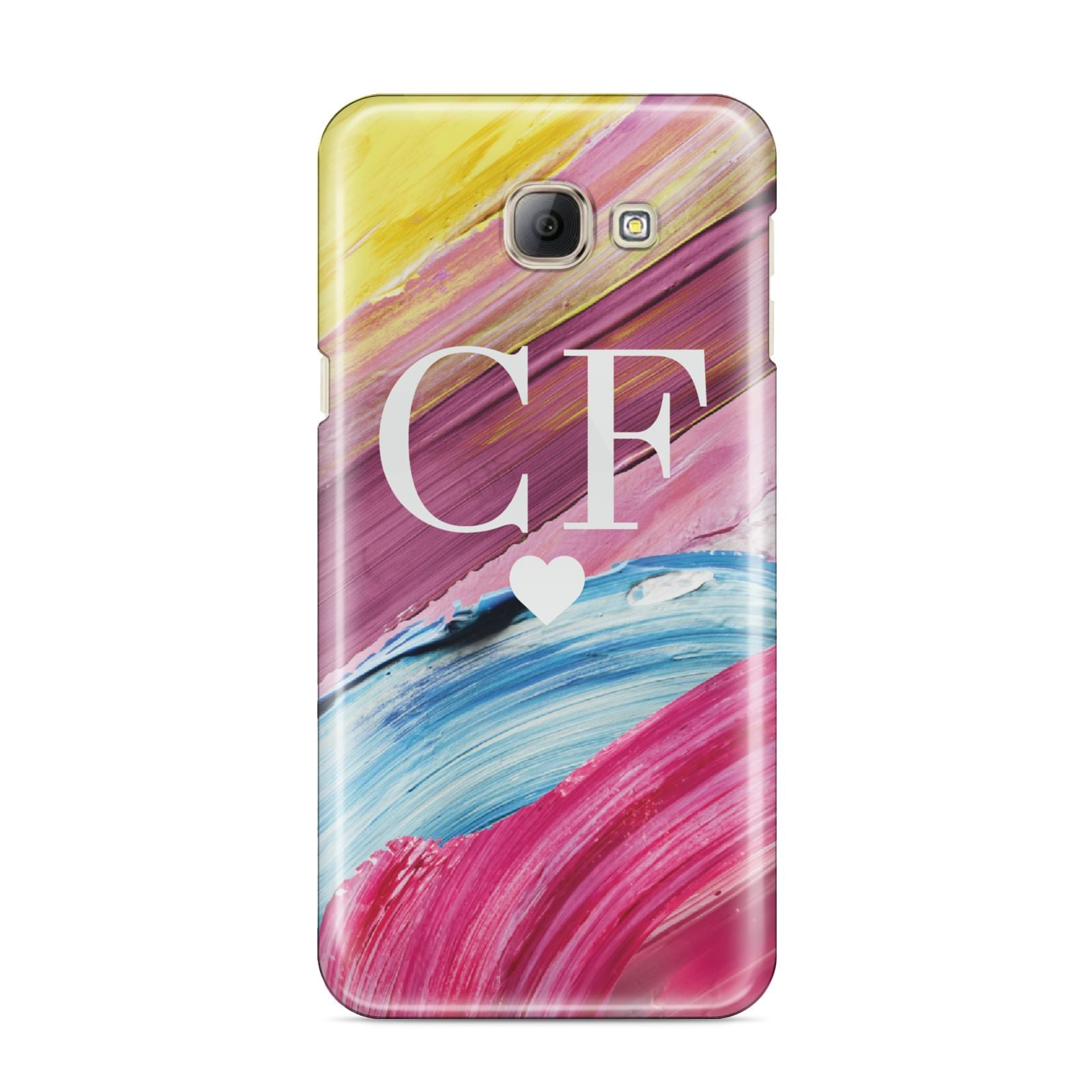 Personalised Paint Brush Initials Samsung Galaxy A8 2016 Case
