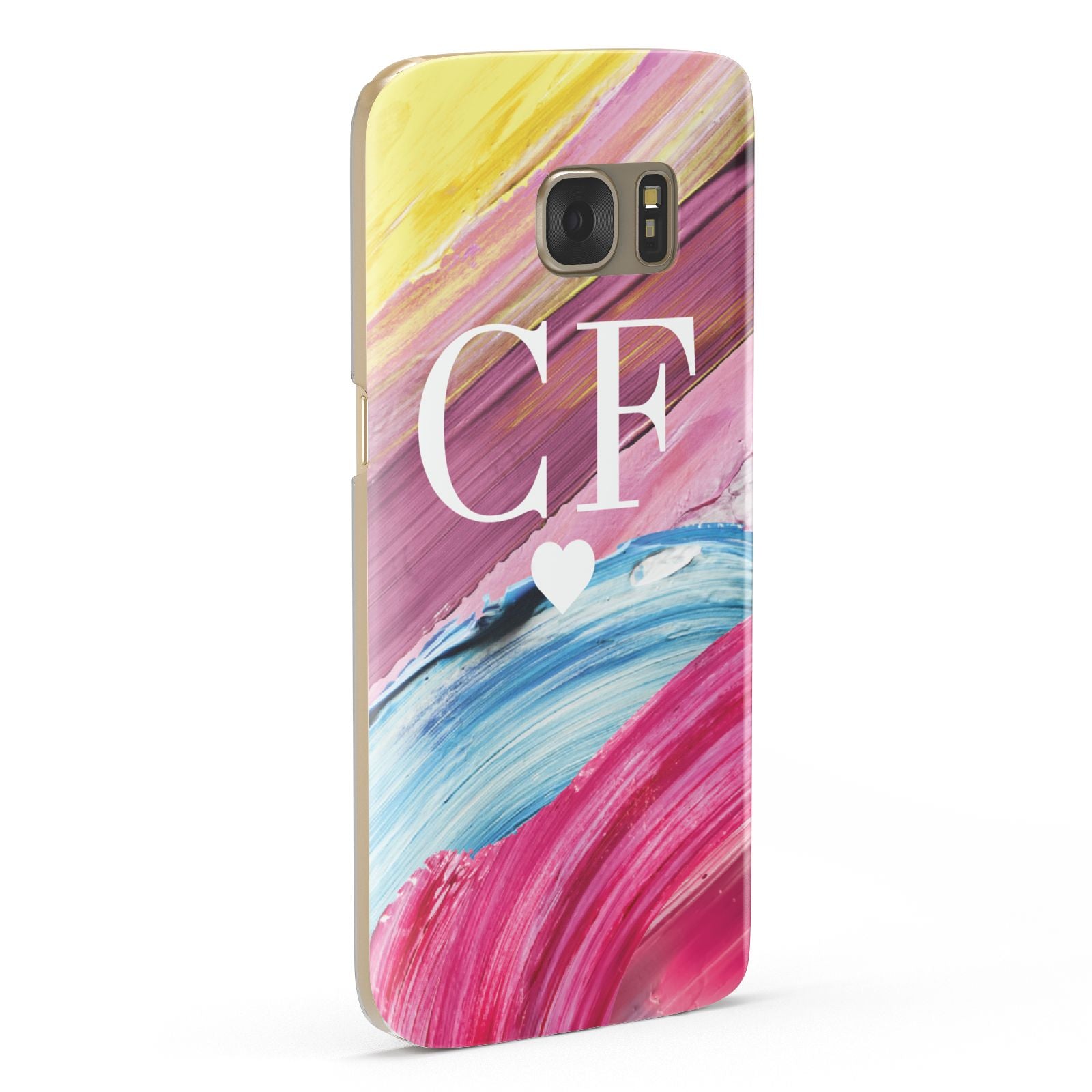 Personalised Paint Brush Initials Samsung Galaxy Case Fourty Five Degrees