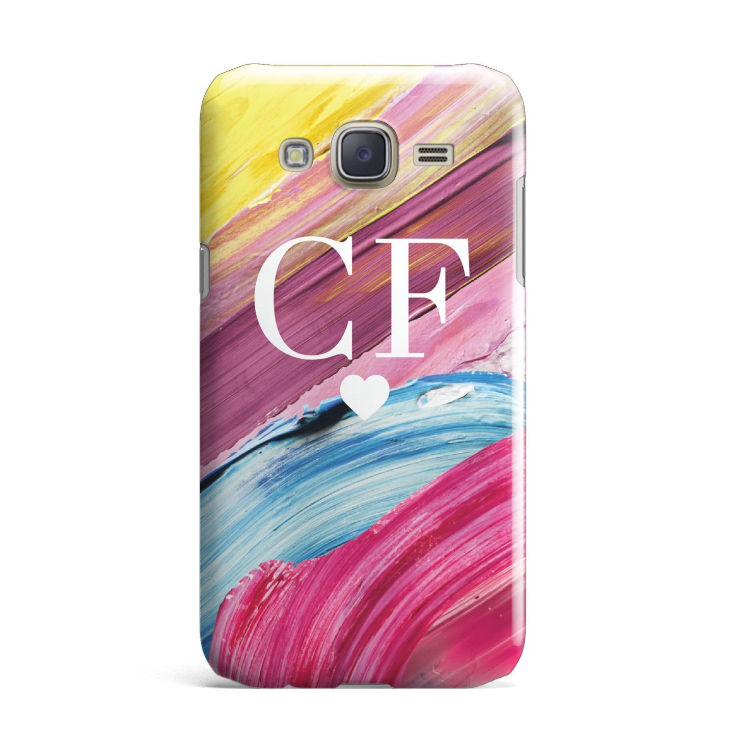 Personalised Paint Brush Initials Samsung Galaxy J7 Case