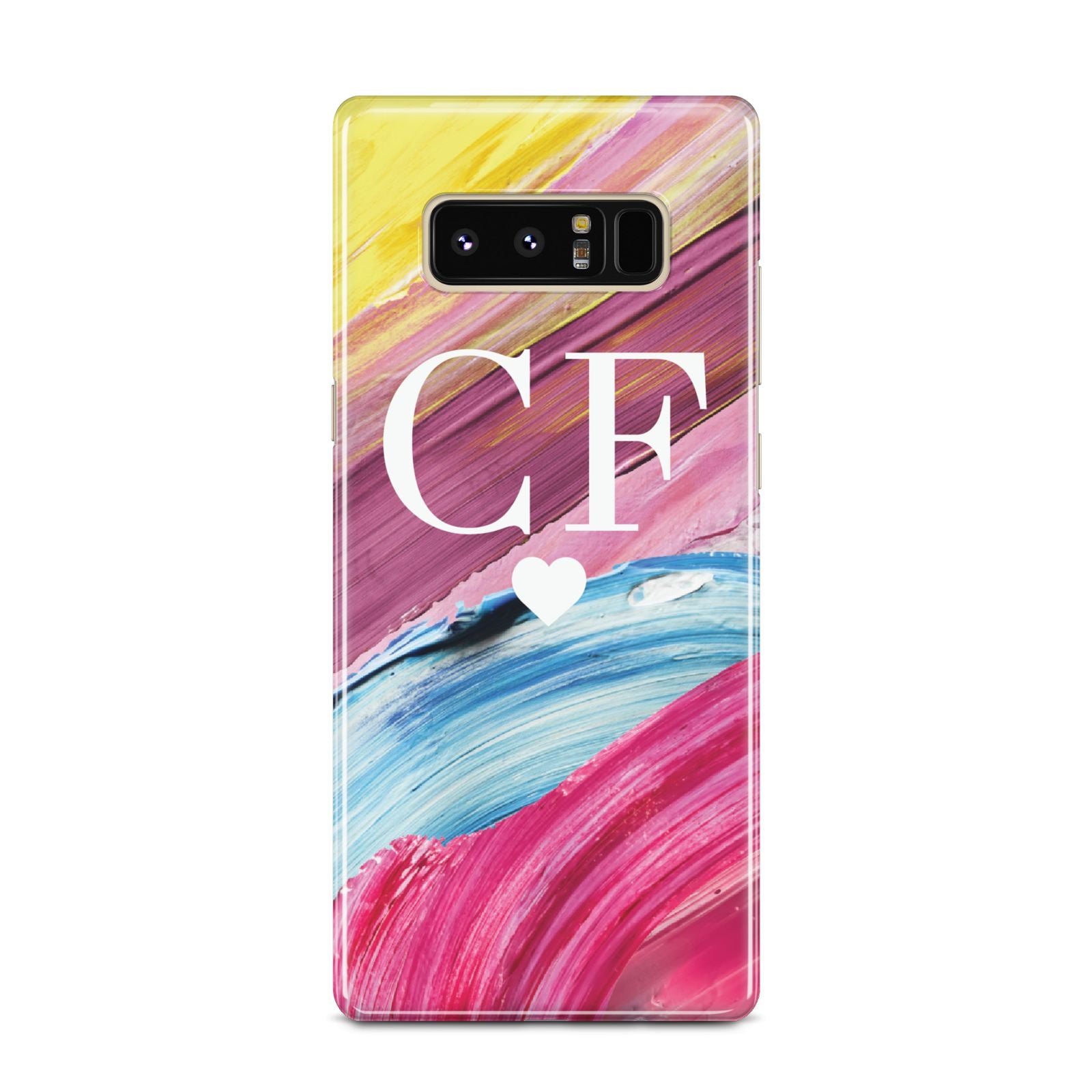 Personalised Paint Brush Initials Samsung Galaxy Note 8 Case
