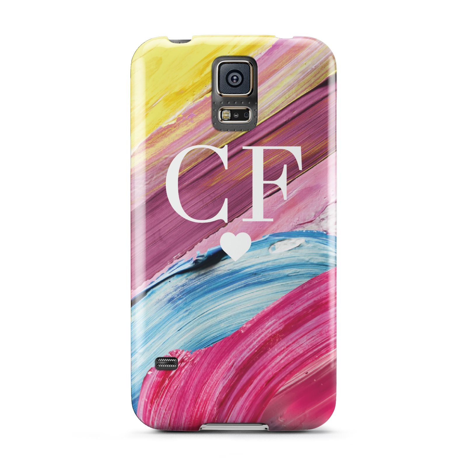 Personalised Paint Brush Initials Samsung Galaxy S5 Case