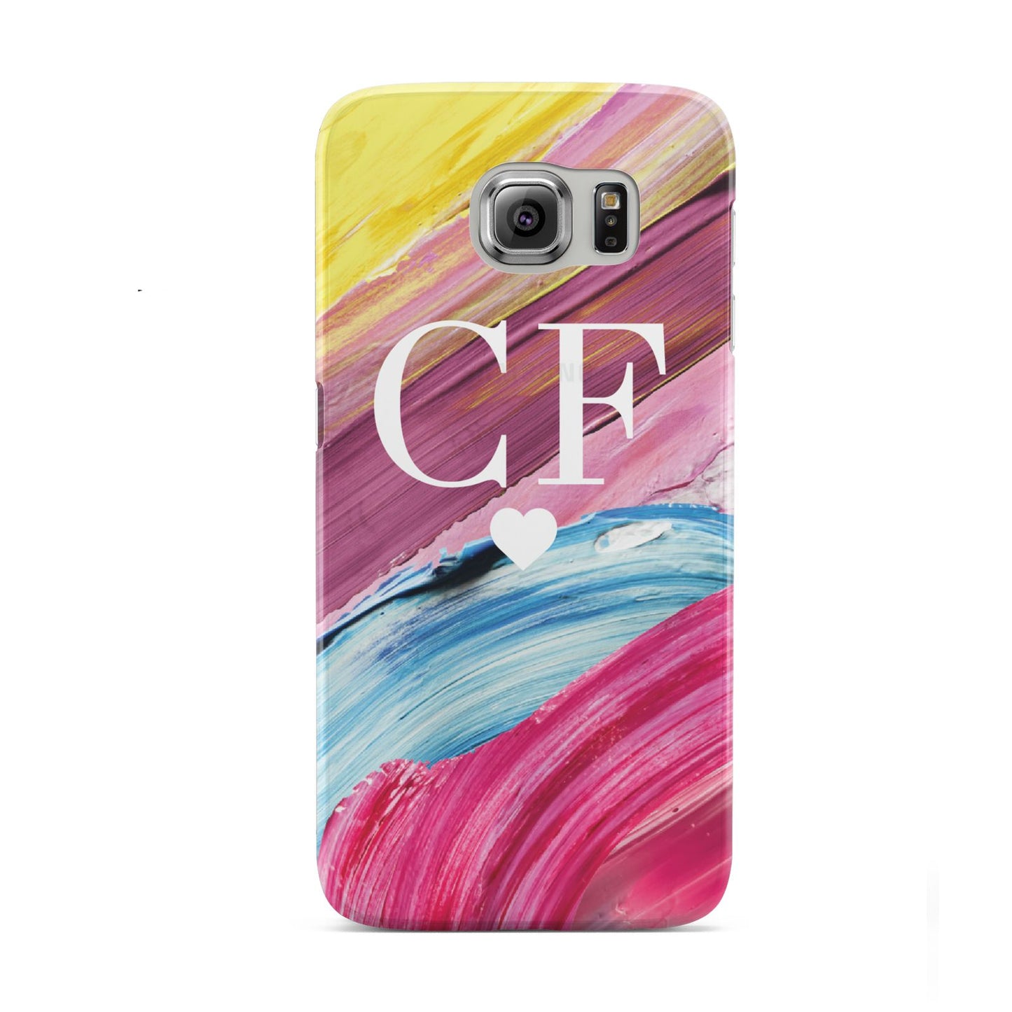 Personalised Paint Brush Initials Samsung Galaxy S6 Case