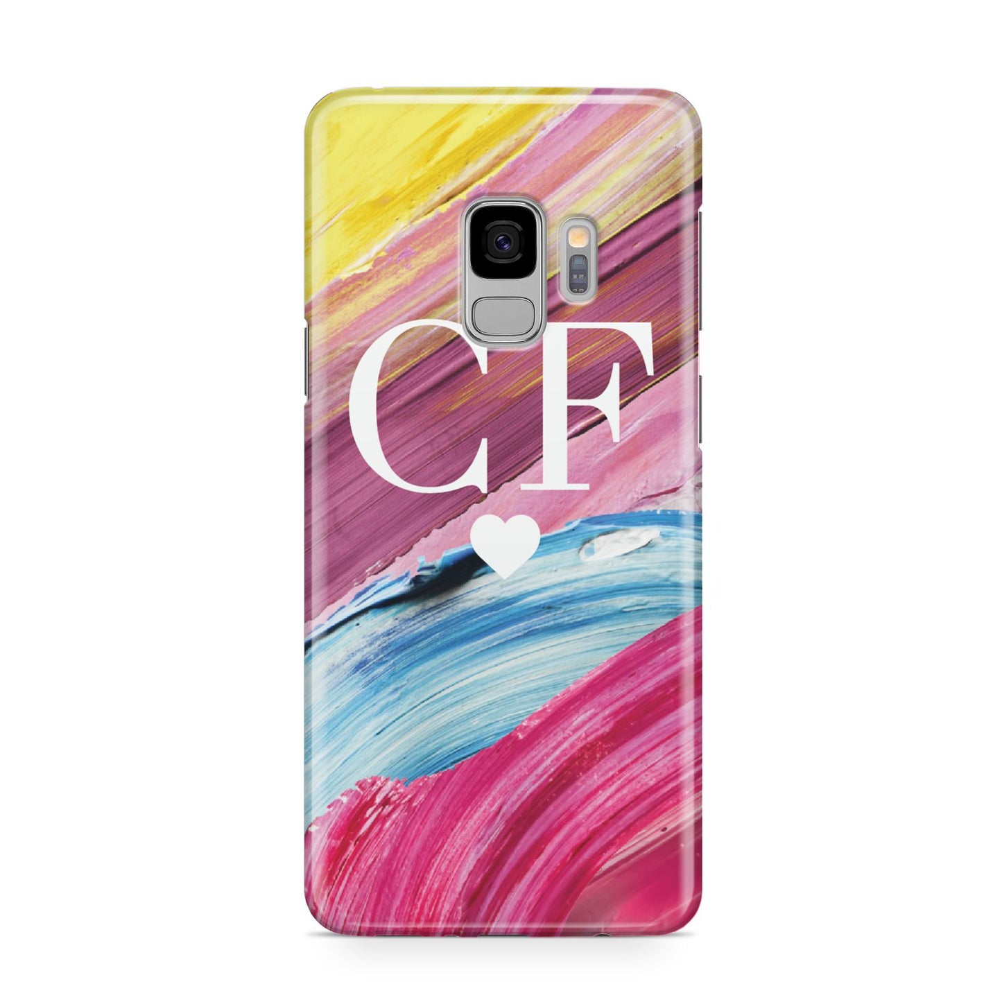 Personalised Paint Brush Initials Samsung Galaxy S9 Case