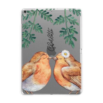 Personalised Pair of Robins Apple iPad Silver Case