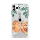 Personalised Pair of Robins Apple iPhone 11 Pro Max in Silver with White Impact Case