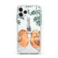 Personalised Pair of Robins Apple iPhone 11 Pro in Silver with White Impact Case