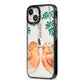 Personalised Pair of Robins iPhone 13 Black Impact Case Side Angle on Silver phone