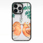 Personalised Pair of Robins iPhone 13 Pro Black Impact Case on Silver phone