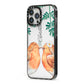 Personalised Pair of Robins iPhone 13 Pro Max Black Impact Case Side Angle on Silver phone