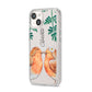Personalised Pair of Robins iPhone 14 Clear Tough Case Starlight Angled Image