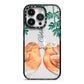 Personalised Pair of Robins iPhone 14 Pro Black Impact Case on Silver phone