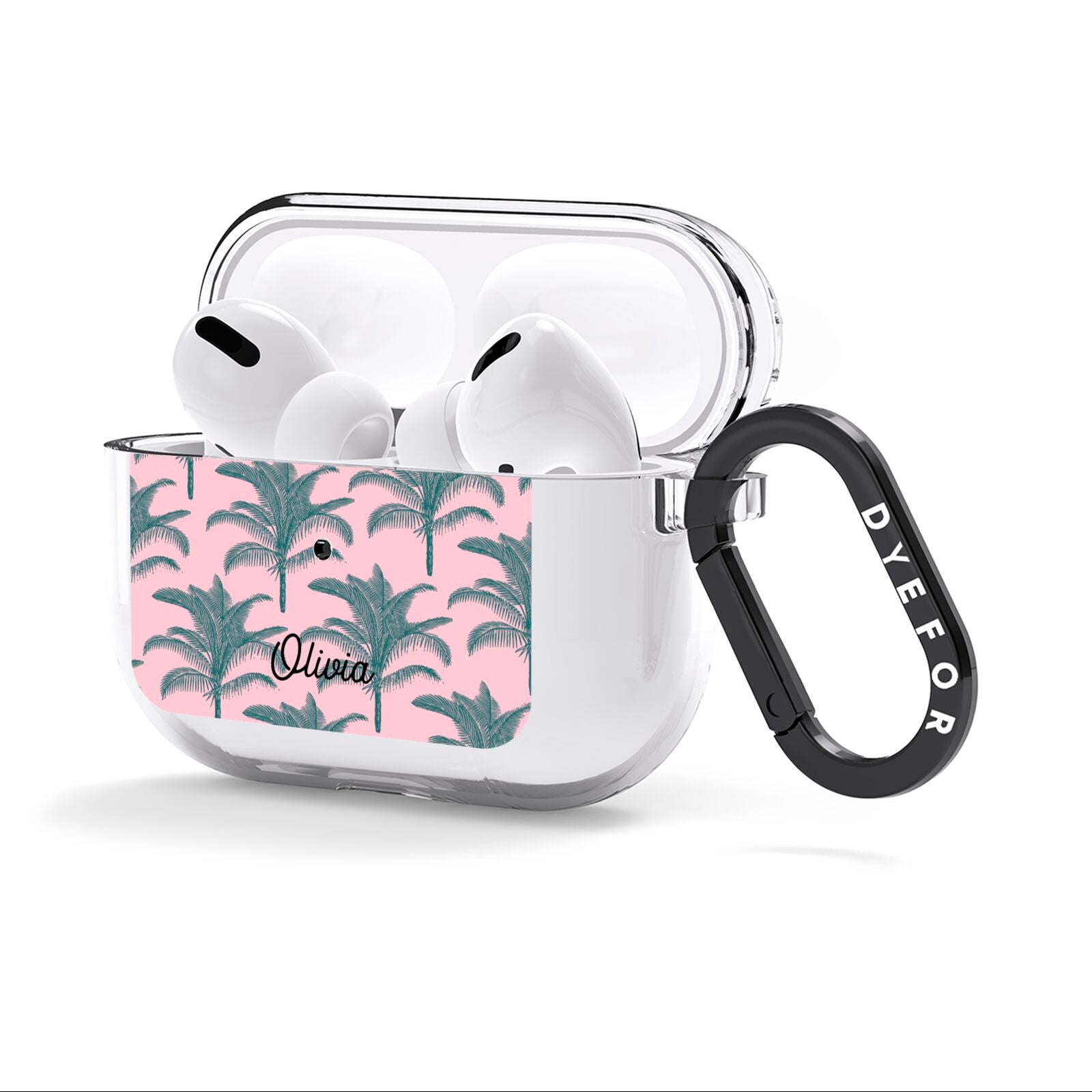 Personalised Palm AirPods Clear Case 3rd Gen Side Image