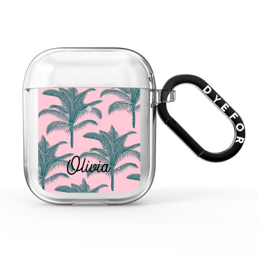 Personalised Palm AirPods Clear Case