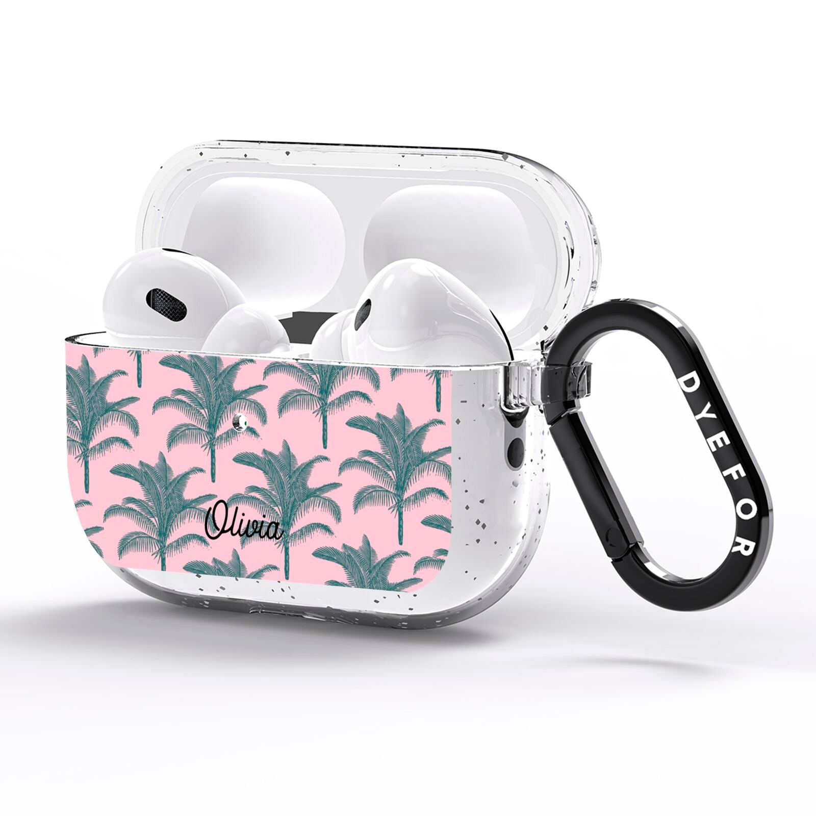 Personalised Palm AirPods Pro Glitter Case Side Image