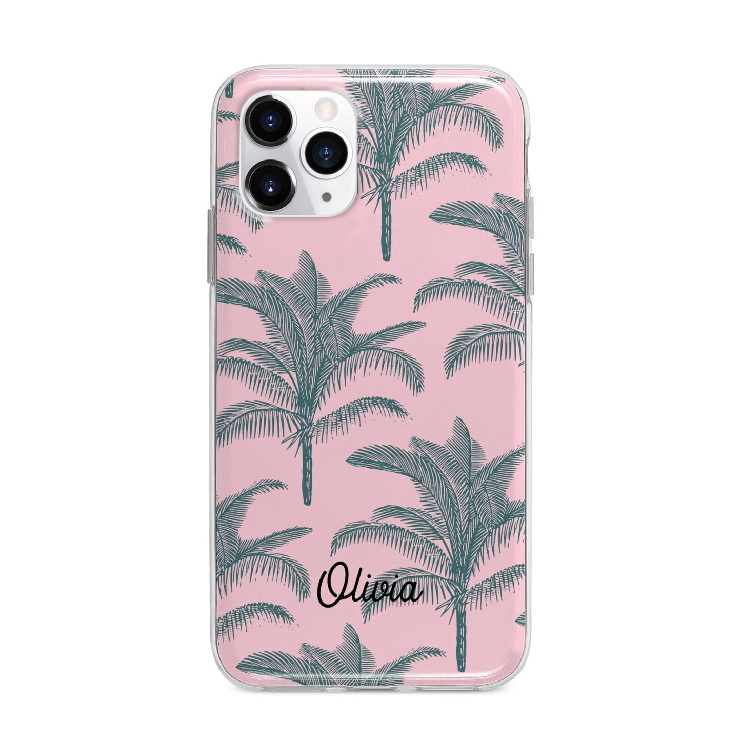 Personalised Palm Apple iPhone 11 Pro in Silver with Bumper Case