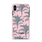 Personalised Palm Apple iPhone Xs Max Impact Case Pink Edge on Black Phone