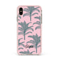 Personalised Palm Apple iPhone Xs Max Impact Case Pink Edge on Gold Phone