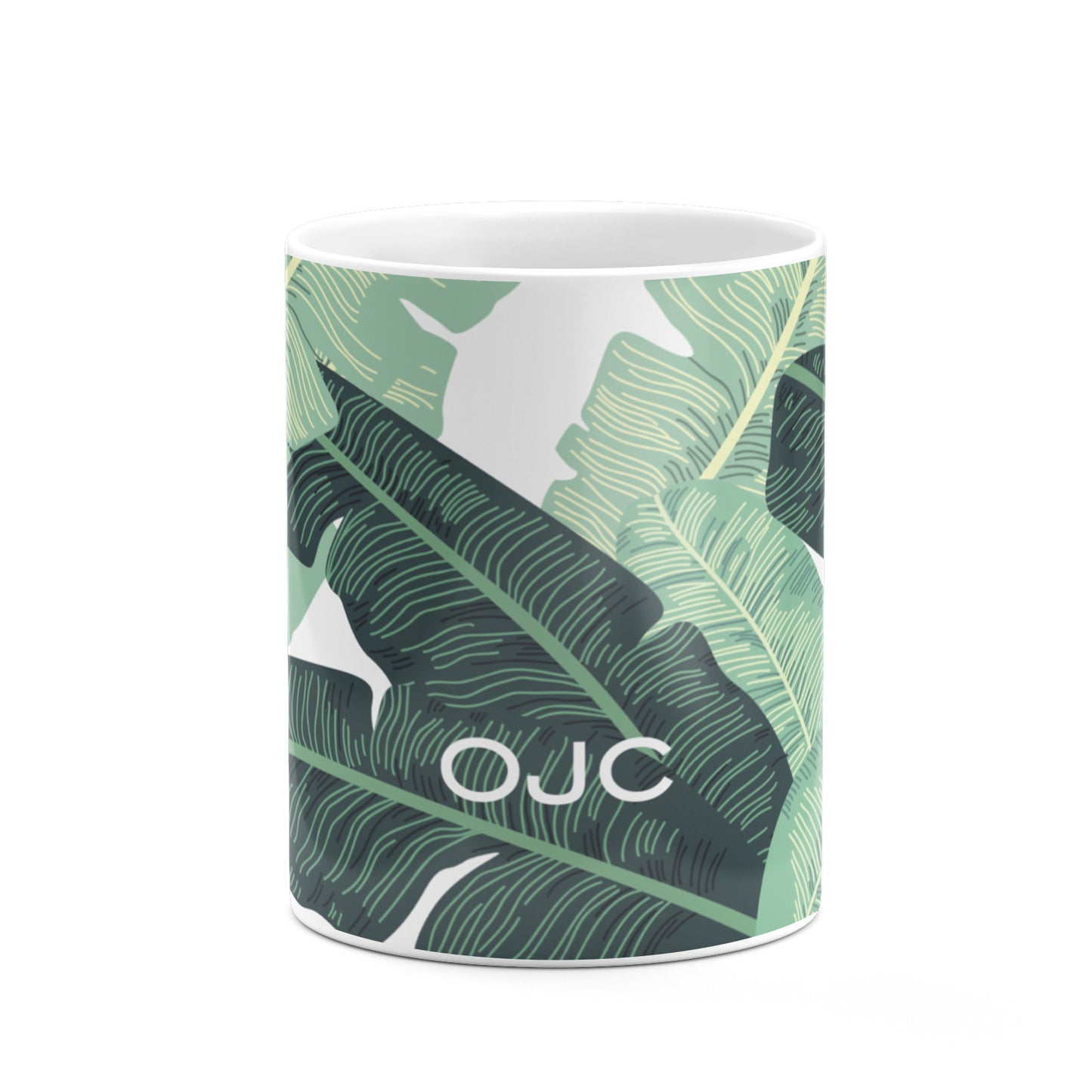 Personalised Palm Banana Leaf 10oz Mug Alternative Image 7