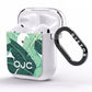 Personalised Palm Banana Leaf AirPods Clear Case Side Image