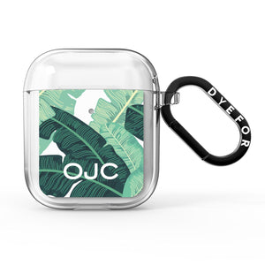 Personalised Palm Banana Leaf AirPods Case
