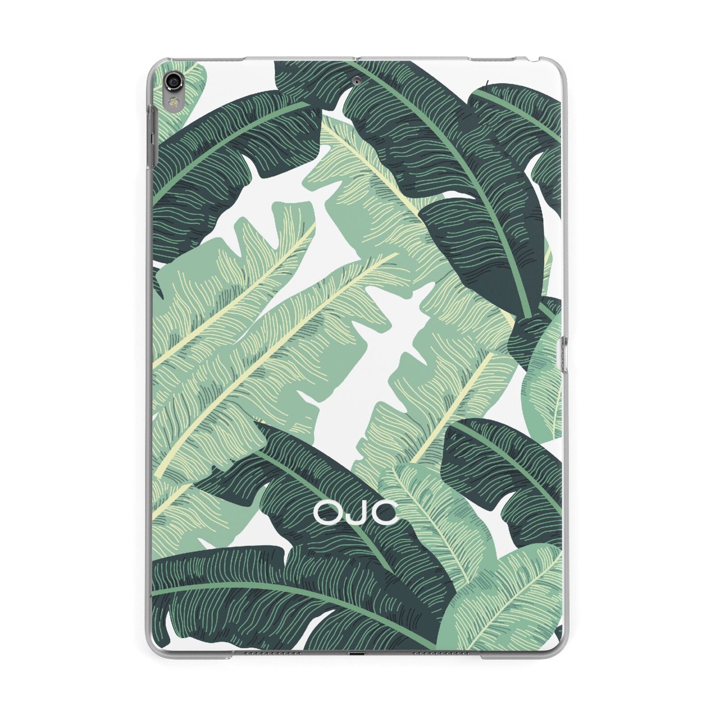 Personalised Palm Banana Leaf Apple iPad Grey Case