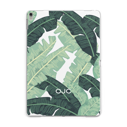 Personalised Palm Banana Leaf Apple iPad Silver Case