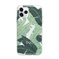 Personalised Palm Banana Leaf Apple iPhone 11 Pro in Silver with Bumper Case