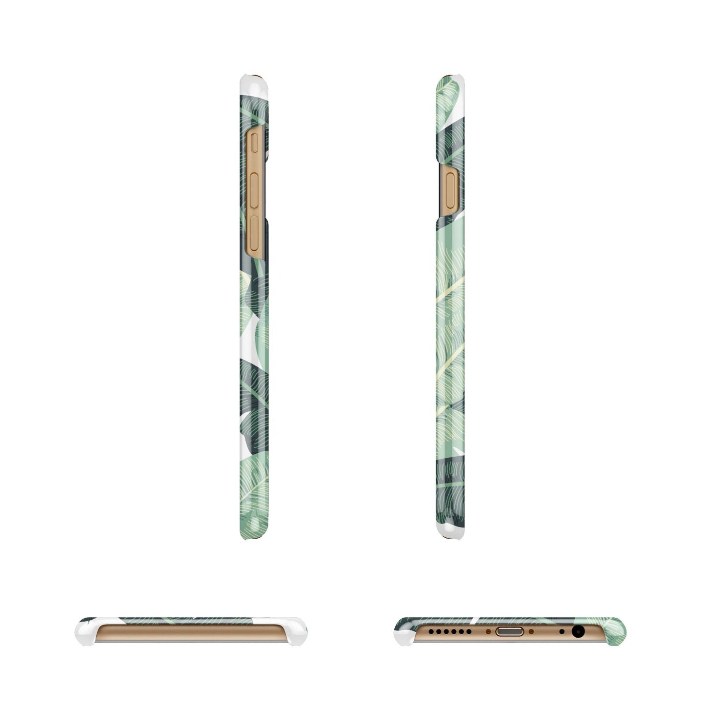 Personalised Palm Banana Leaf Apple iPhone 6 3D Wrap Snap Case Angled Images