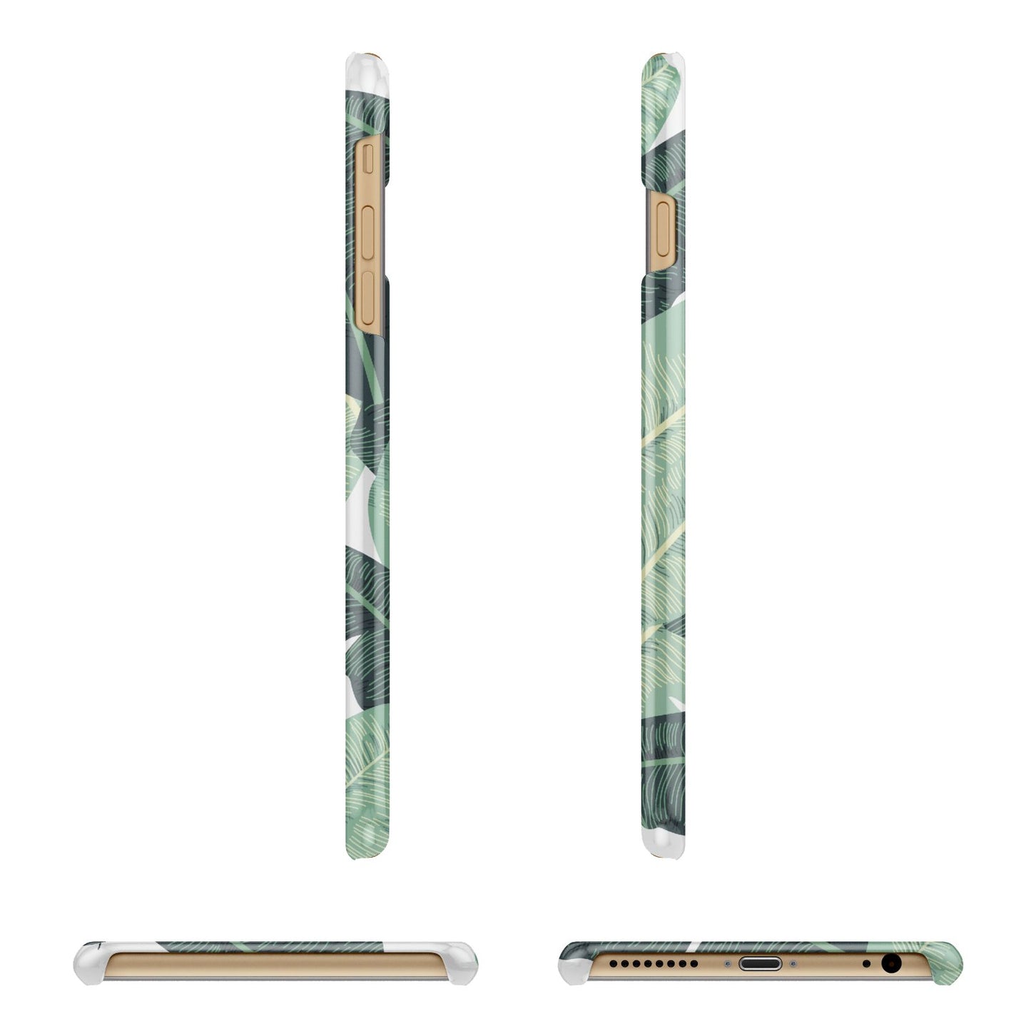 Personalised Palm Banana Leaf Apple iPhone 6 Plus 3D Wrap Snap Case Angled Images