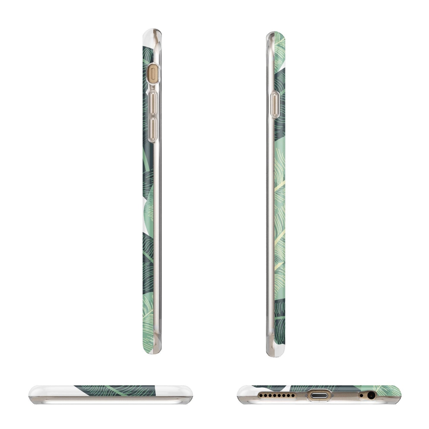 Personalised Palm Banana Leaf Apple iPhone 6 Plus 3D Wrap Tough Case Alternative Image Angles