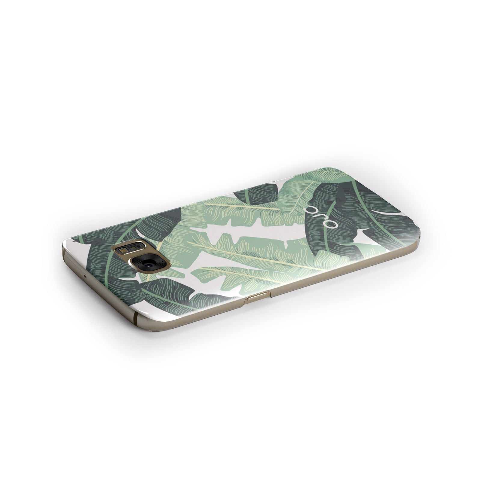 Personalised Palm Banana Leaf Samsung Galaxy Case Side Close Up