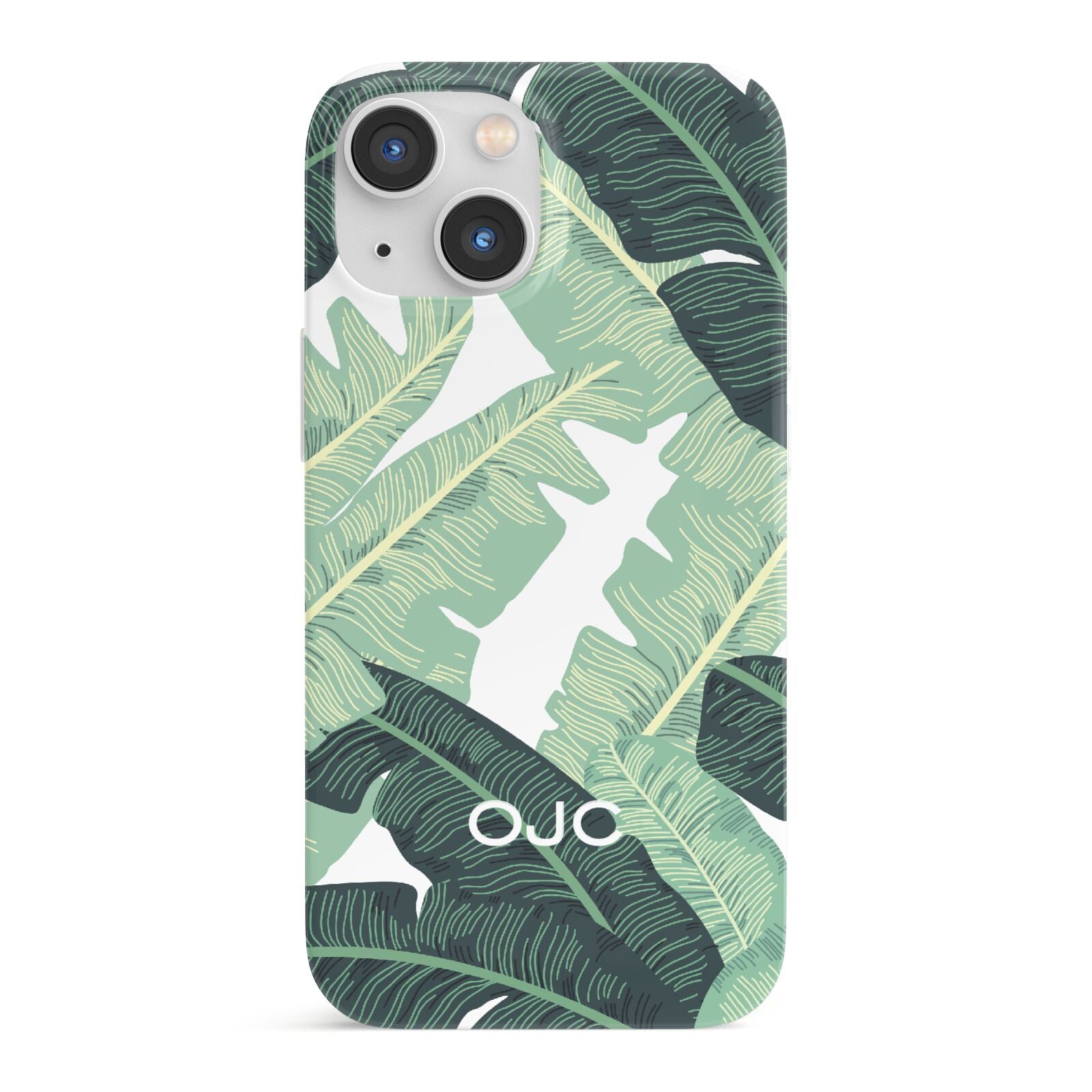 Personalised Palm Banana Leaf iPhone 13 Mini Full Wrap 3D Snap Case