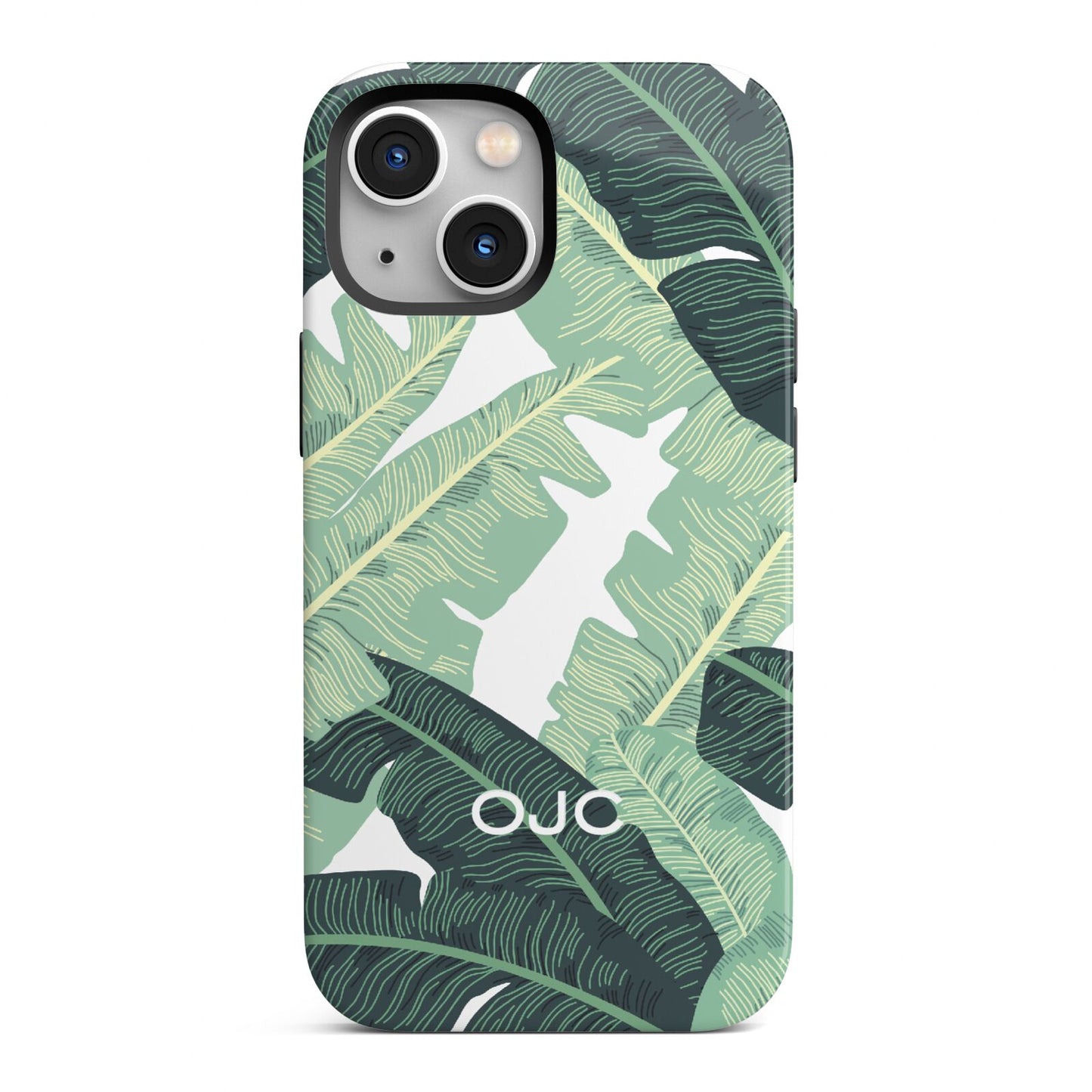 Personalised Palm Banana Leaf iPhone 13 Mini Full Wrap 3D Tough Case