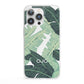 Personalised Palm Banana Leaf iPhone 13 Pro Clear Bumper Case