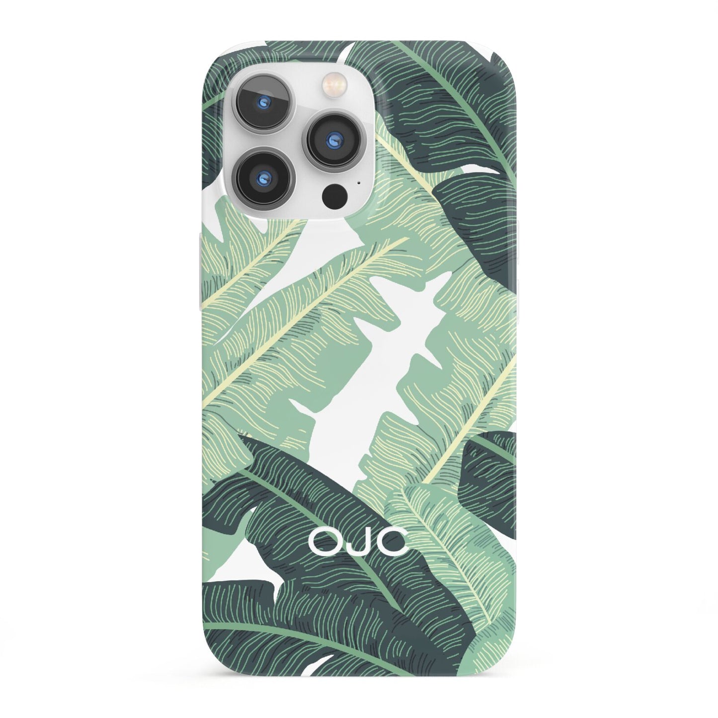 Personalised Palm Banana Leaf iPhone 13 Pro Full Wrap 3D Snap Case