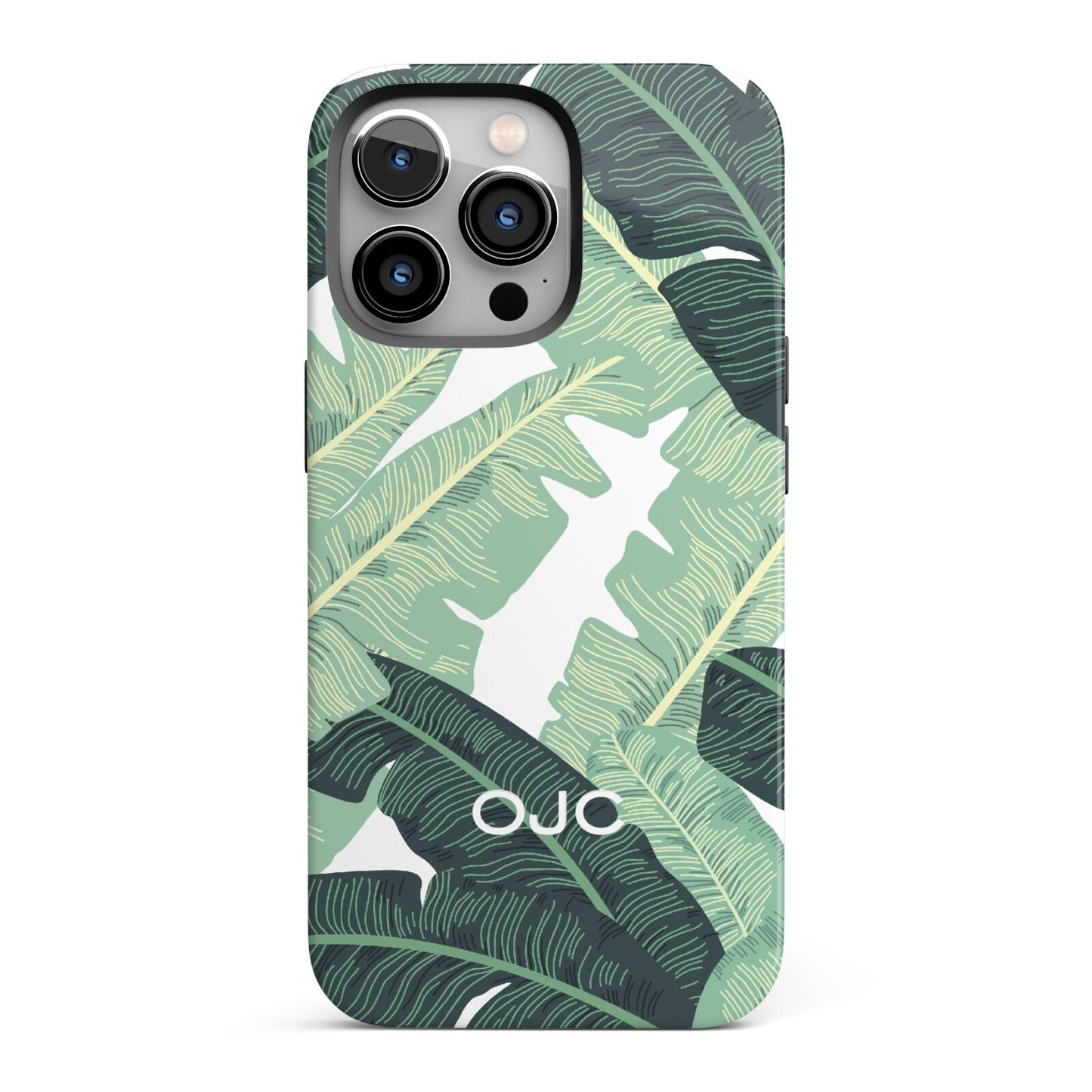 Personalised Palm Banana Leaf iPhone 13 Pro Full Wrap 3D Tough Case
