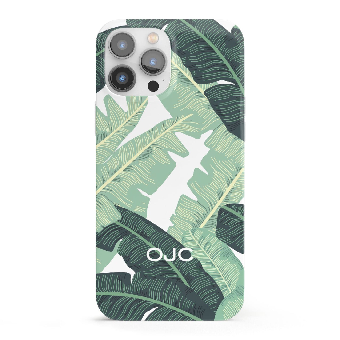 Personalised Palm Banana Leaf iPhone 13 Pro Max Full Wrap 3D Snap Case