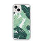 Personalised Palm Banana Leaf iPhone 14 Plus Clear Tough Case Starlight