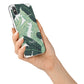 Personalised Palm Banana Leaf iPhone X Bumper Case on Silver iPhone Alternative Image 2