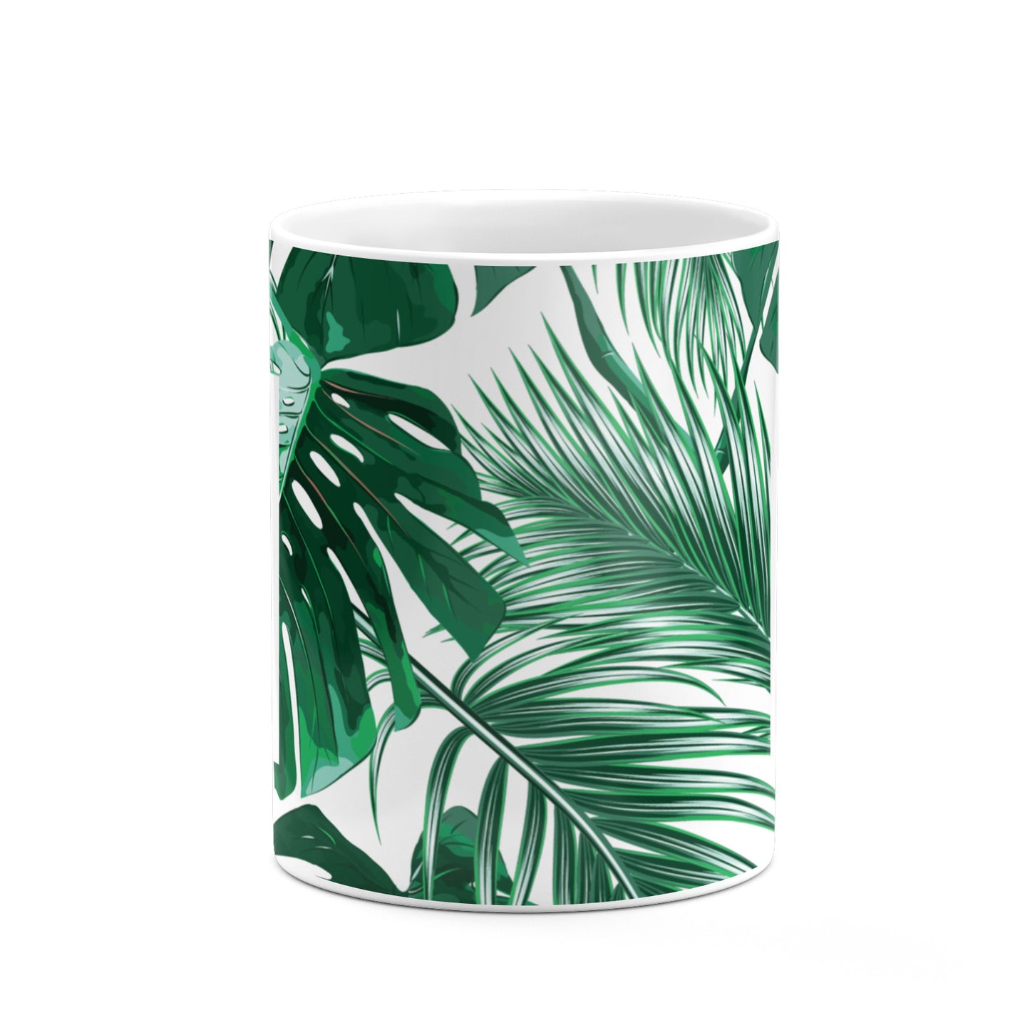 Personalised Palm Monstera Leaf Tropical Print 10oz Mug Alternative Image 7
