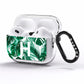 Personalised Palm Monstera Leaf Tropical Print AirPods Pro Clear Case Side Image