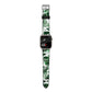 Personalised Palm Monstera Leaf Tropical Print Apple Watch Strap Size 38mm with Silver Hardware