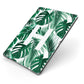 Personalised Palm Monstera Leaf Tropical Print Apple iPad Case on Grey iPad Side View