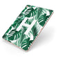 Personalised Palm Monstera Leaf Tropical Print Apple iPad Case on Rose Gold iPad Side View
