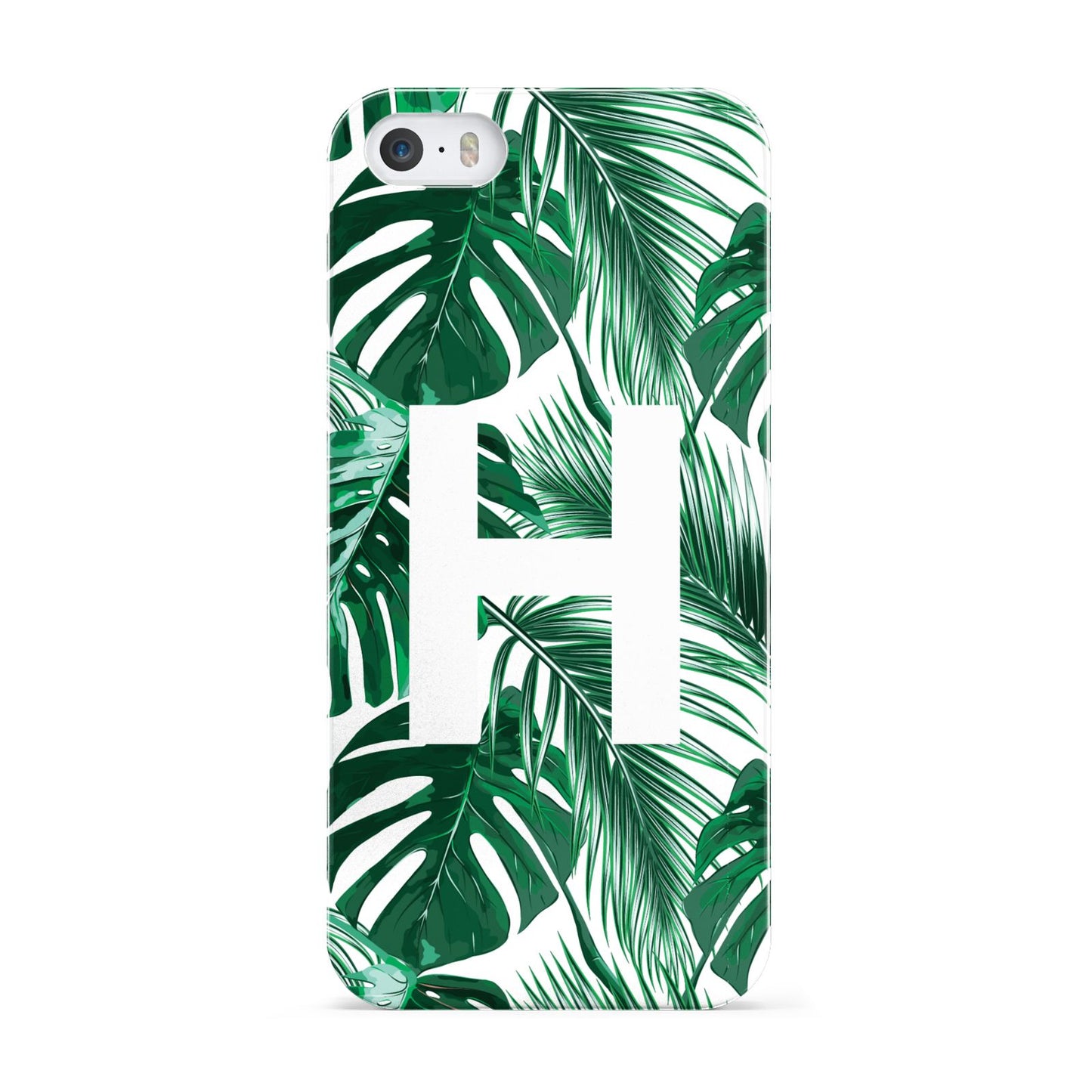 Personalised Palm Monstera Leaf Tropical Print Apple iPhone 5 Case