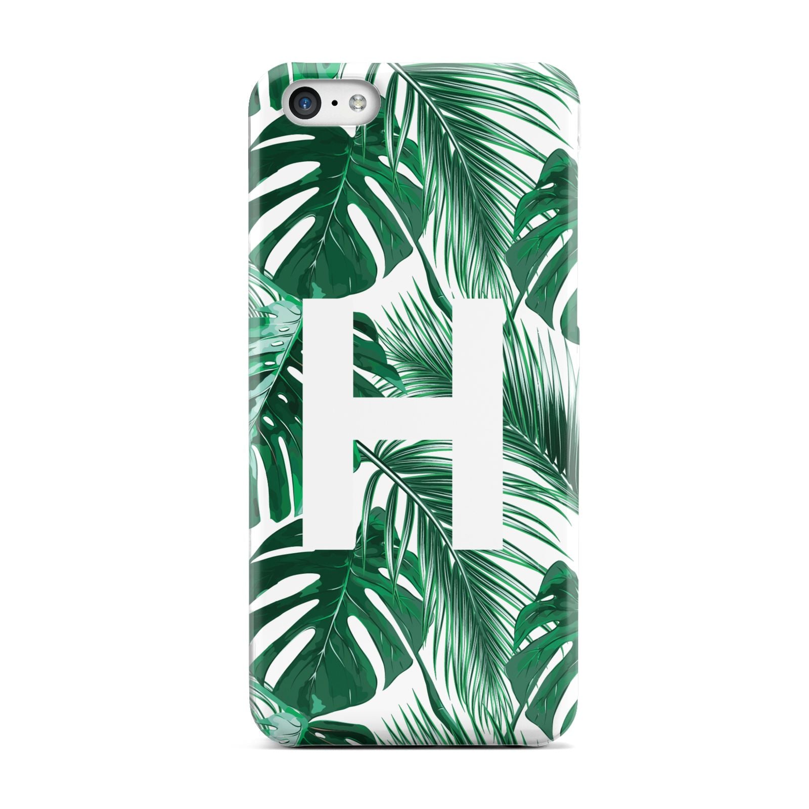 Personalised Palm Monstera Leaf Tropical Print Apple iPhone 5c Case