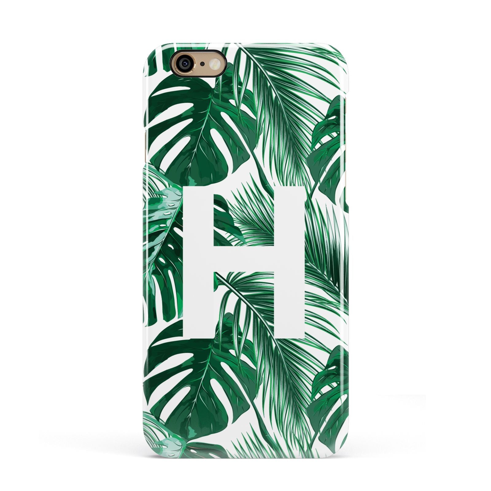 Personalised Palm Monstera Leaf Tropical Print Apple iPhone 6 3D Snap Case